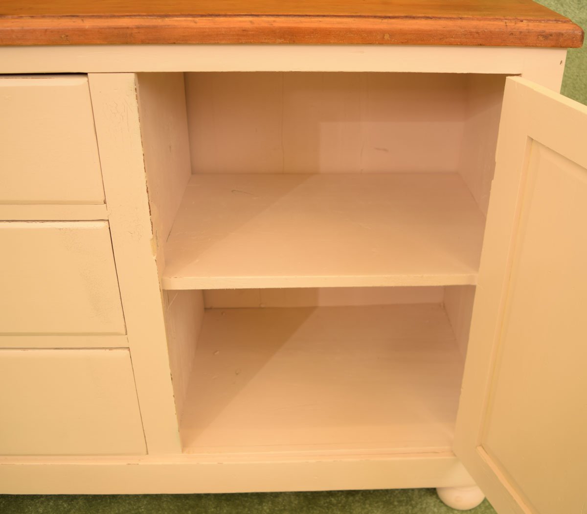 Rustic Painted Antique Pine Sideboard