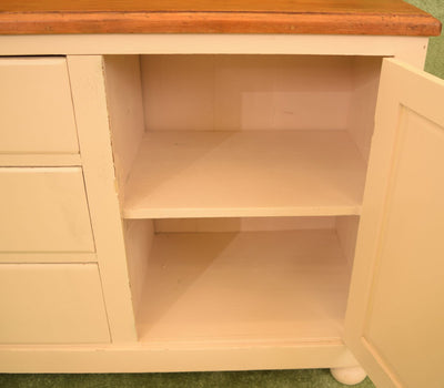 Rustic Painted Antique Pine Sideboard