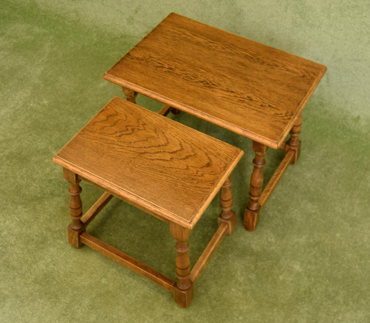 Dutch Oak Nest of 2 Tables