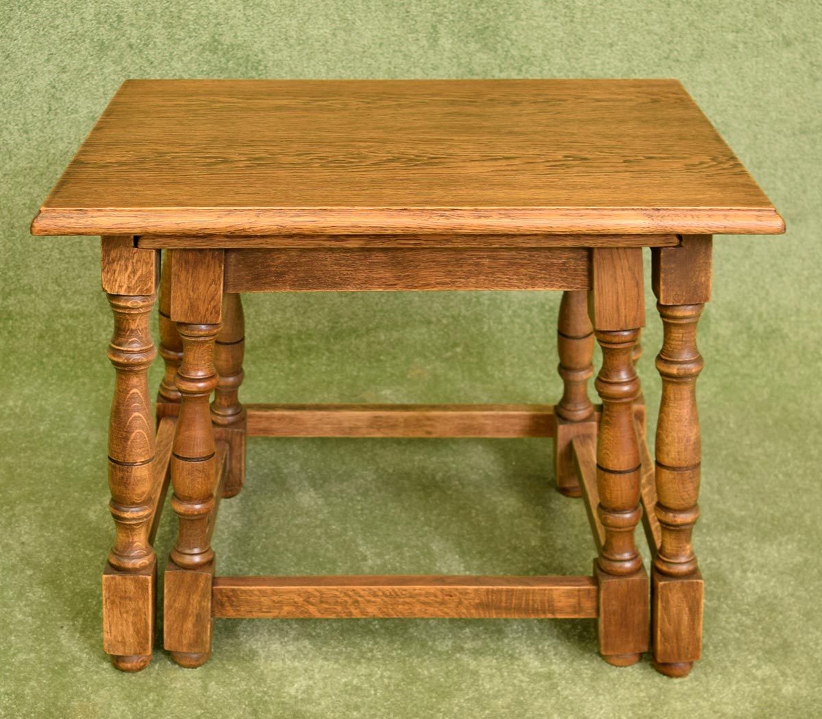Dutch Oak Nest of 2 Tables