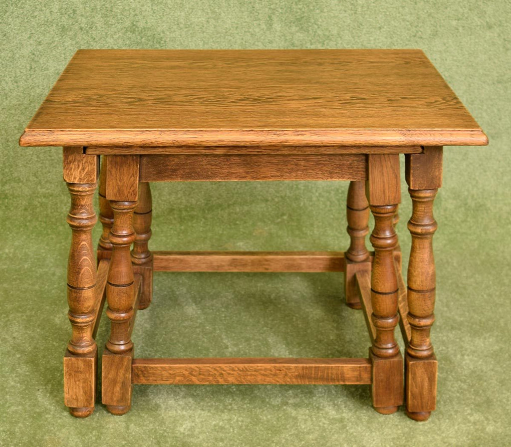 Dutch Oak Nest of 2 Tables