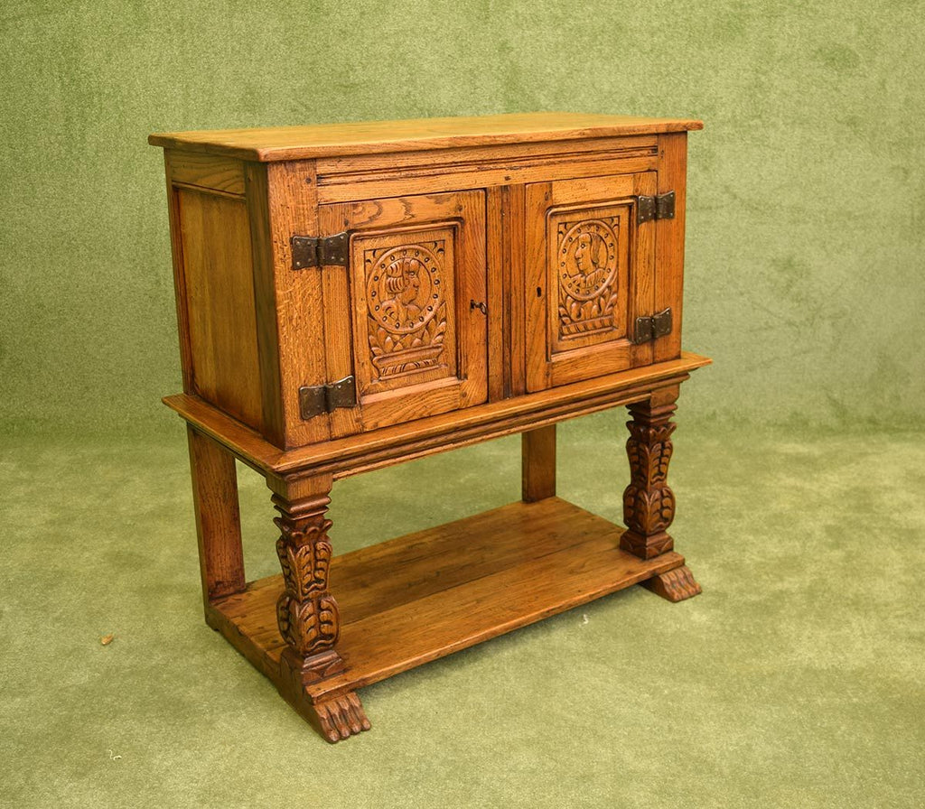Dutch Styled Waxed Oak Sideboard