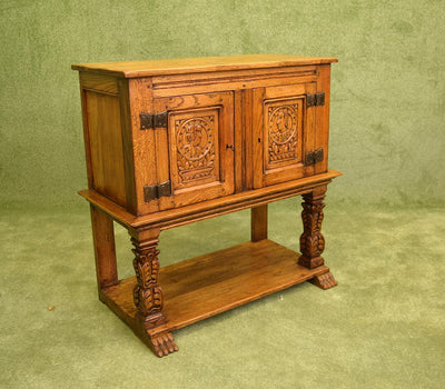 Dutch Styled Waxed Oak Sideboard
