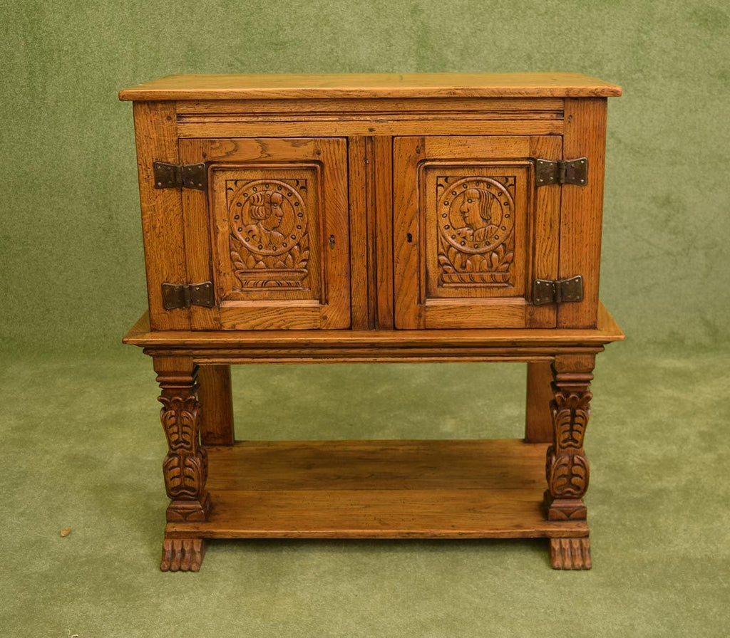 Dutch Styled Waxed Oak Sideboard