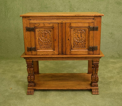 Dutch Styled Waxed Oak Sideboard
