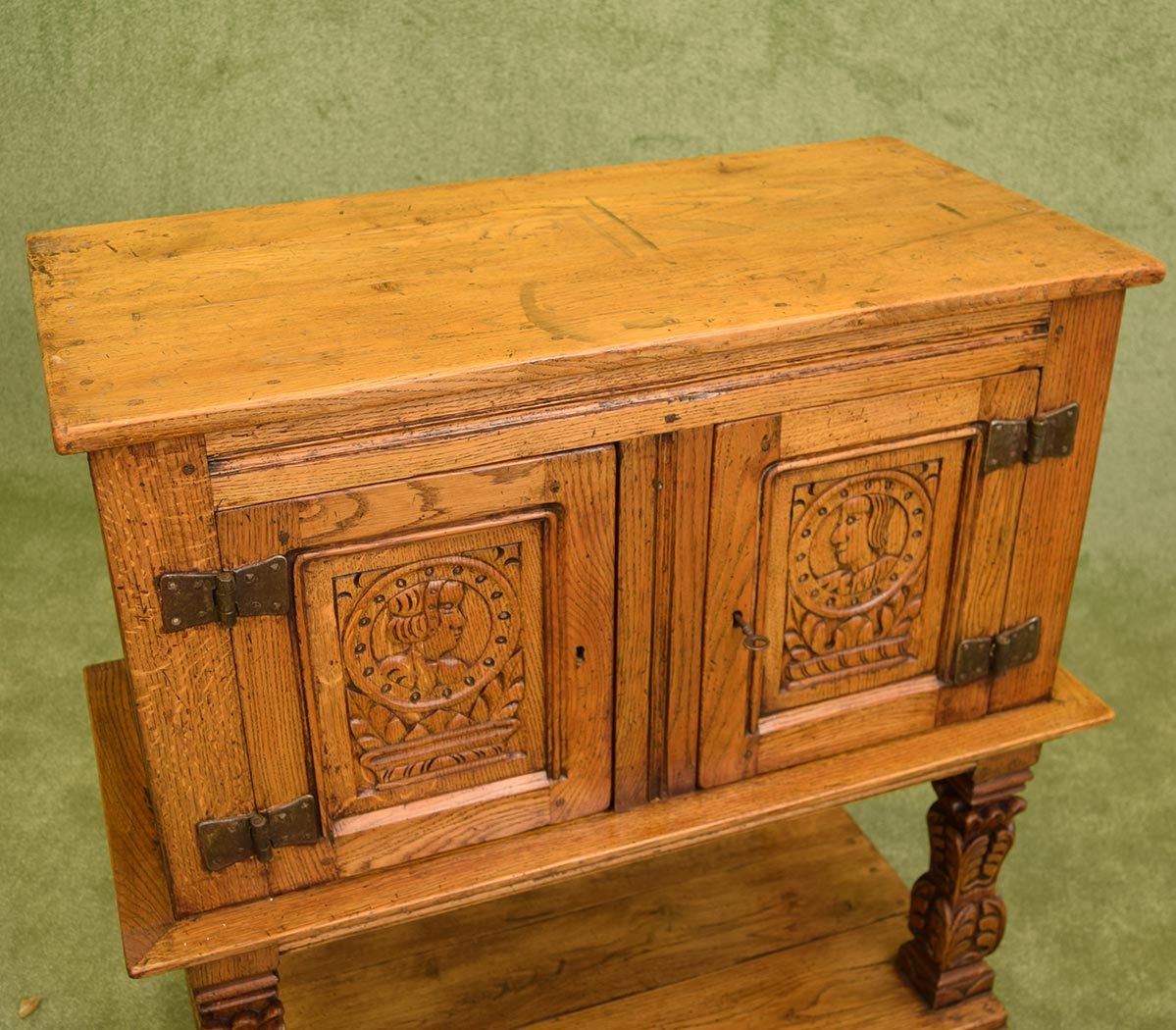 Dutch Styled Waxed Oak Sideboard