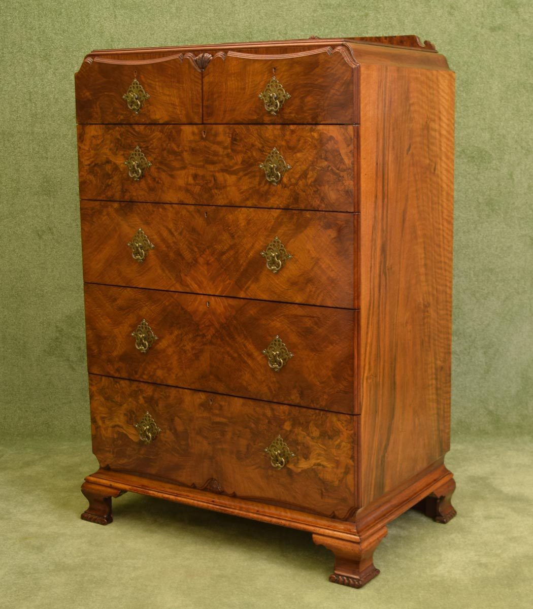 Restored Walnut Chest of Drawers