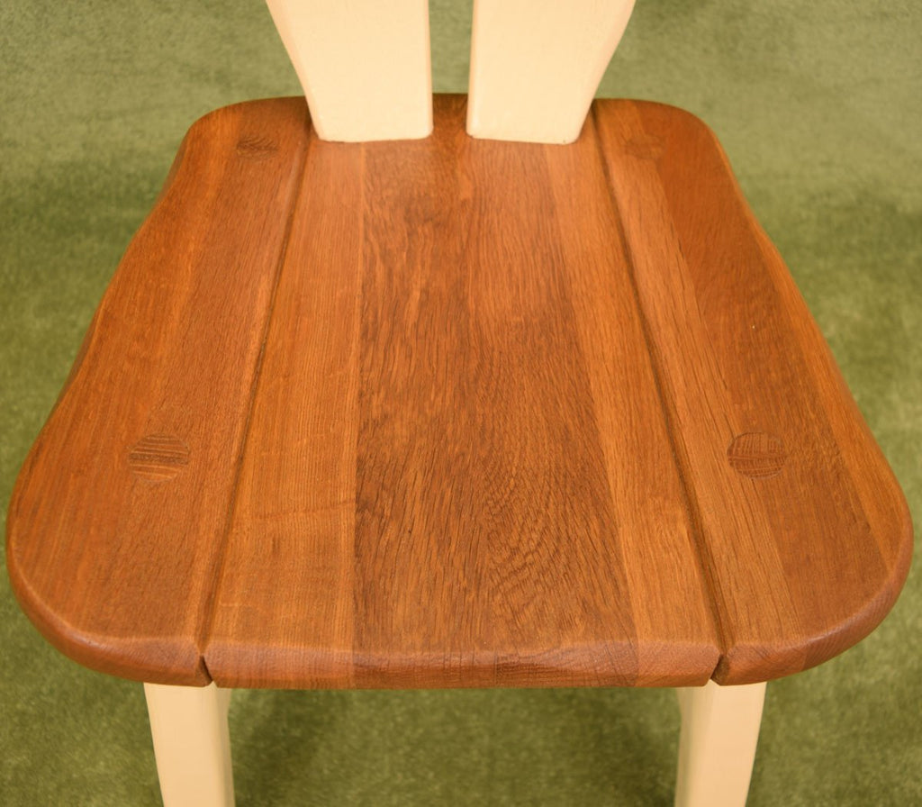 Rustic Painted Dutch Oak Table & 4 Chairs