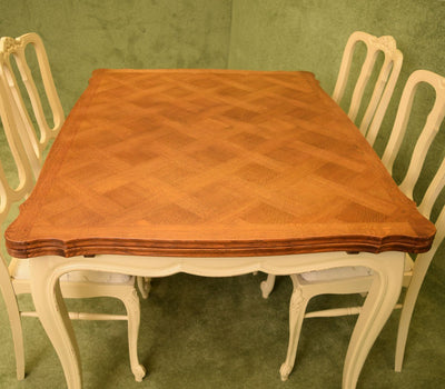 French Painted Table & 4 Chairs