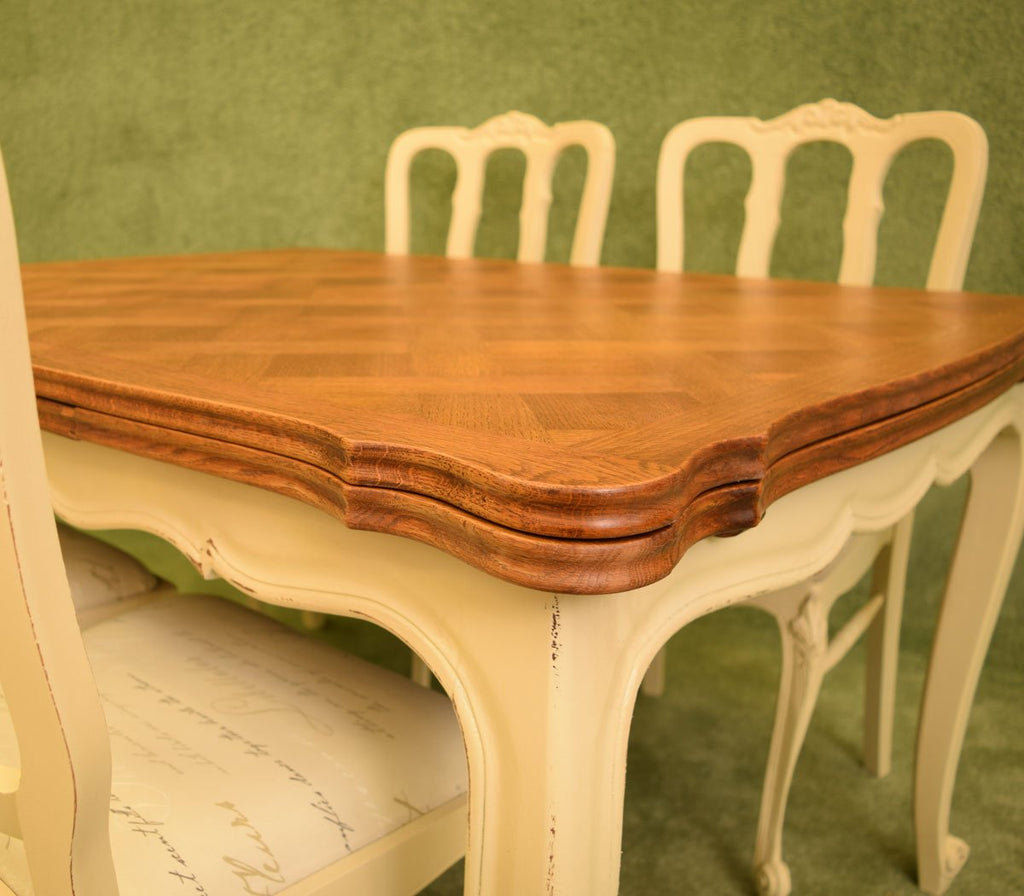 French Painted Table & 4 Chairs
