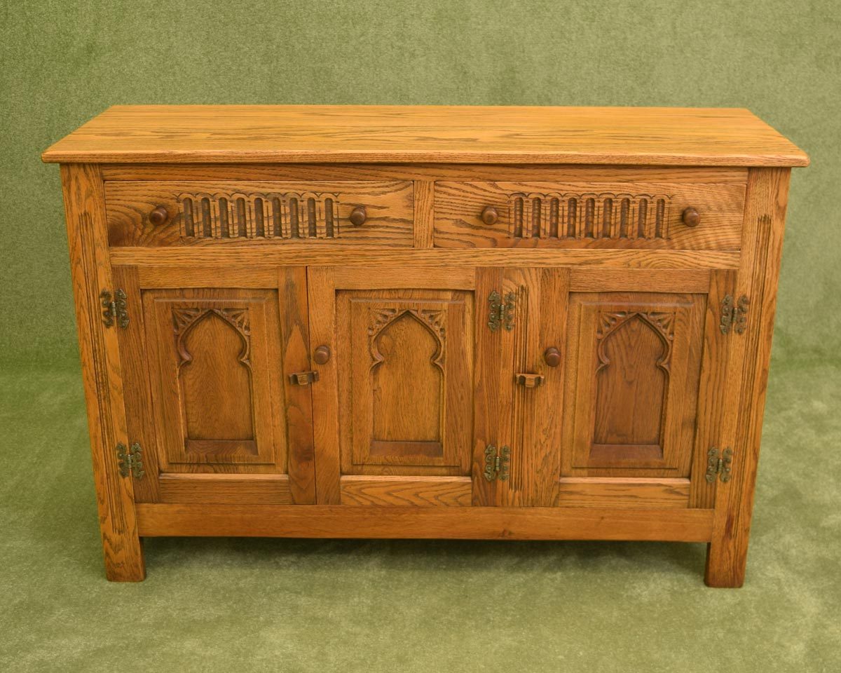 Restored Carved Oak Sideboard