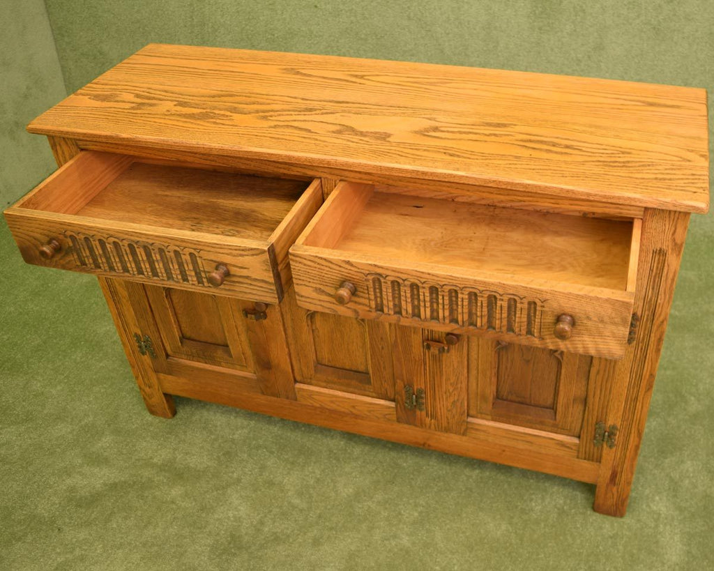 Restored Carved Oak Sideboard
