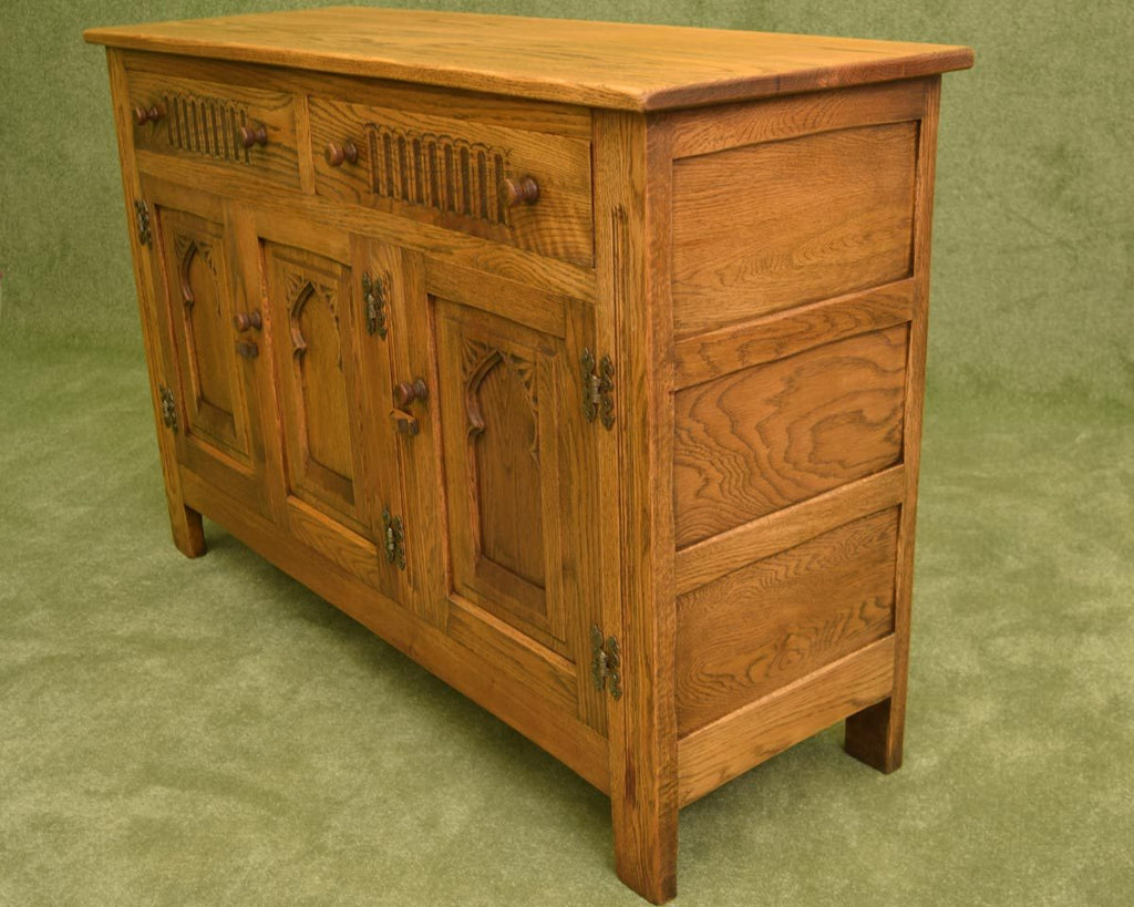 Restored Carved Oak Sideboard