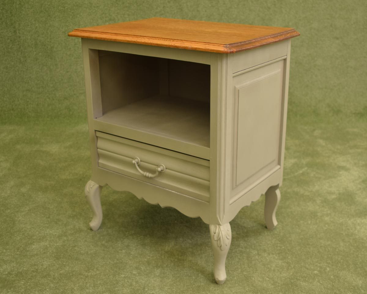 French Painted Bedside Cabinet