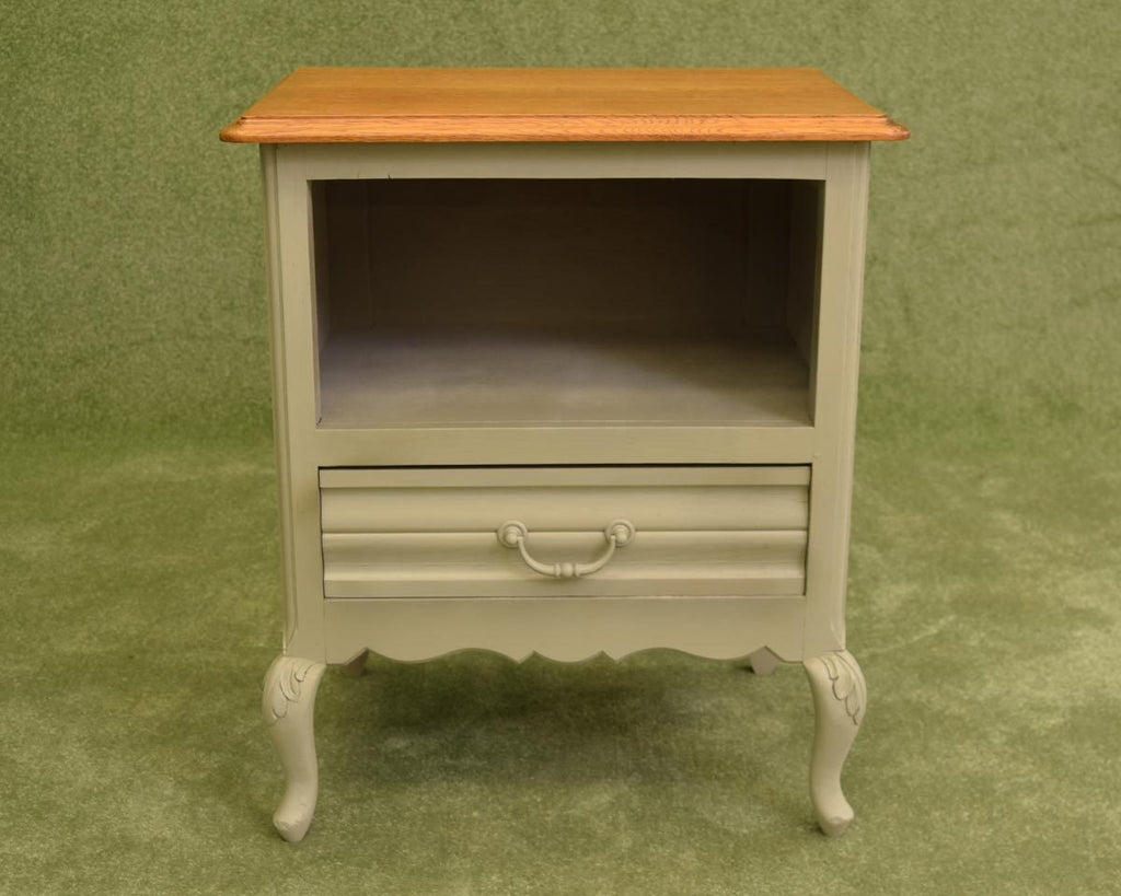 French Painted Bedside Cabinet