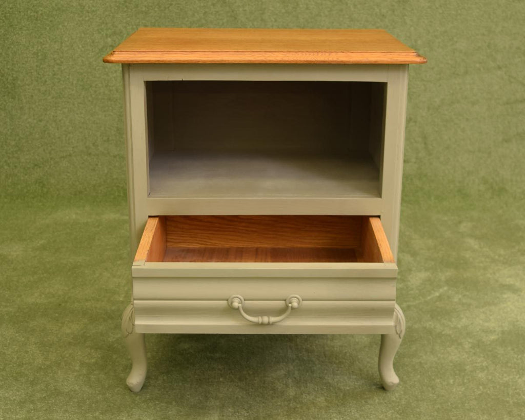 French Painted Bedside Cabinet