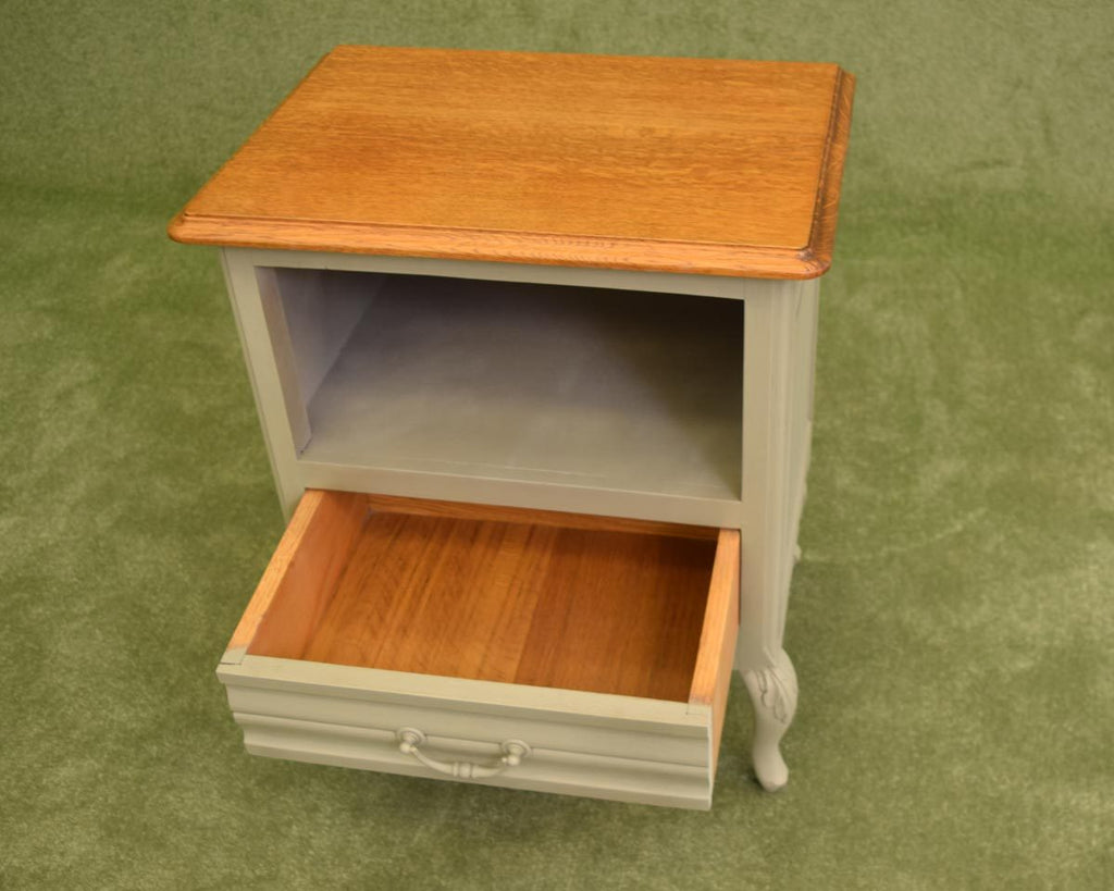 French Painted Bedside Cabinet