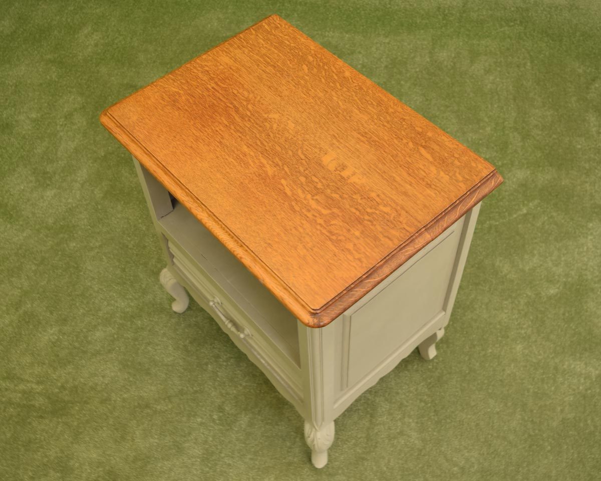 French Painted Bedside Cabinet