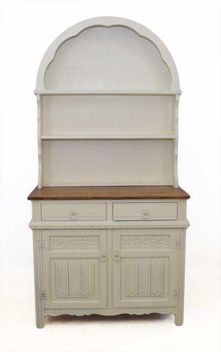 Small Vintage Painted Oak Dresser