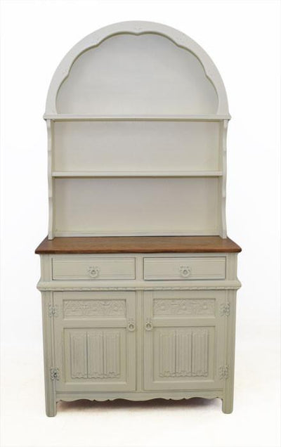 Small Vintage Painted Oak Dresser