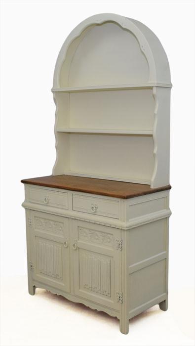 Small Vintage Painted Oak Dresser