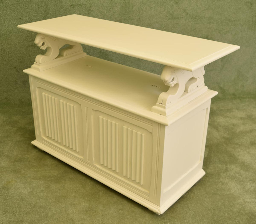 Painted Oak Monks Bench
