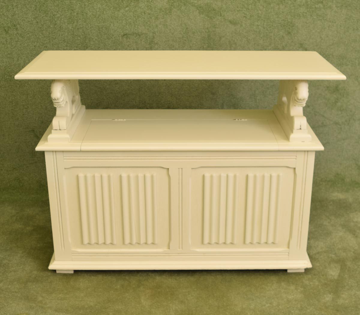 Painted Oak Monks Bench