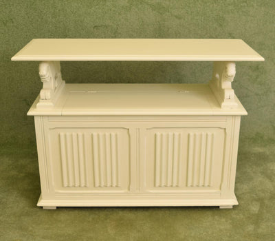Painted Oak Monks Bench