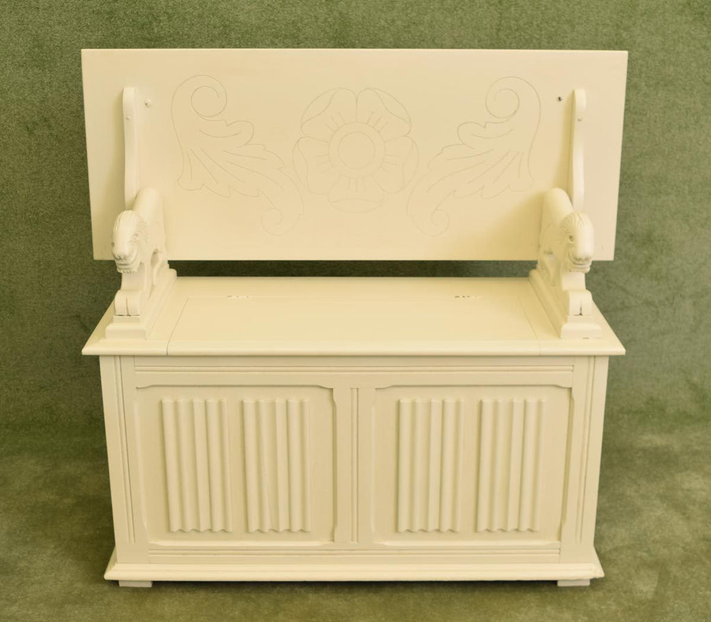 Painted Oak Monks Bench