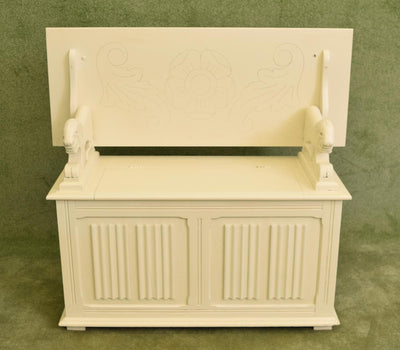 Painted Oak Monks Bench