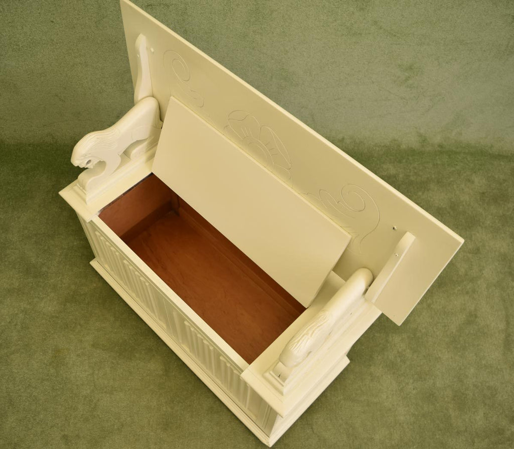 Painted Oak Monks Bench