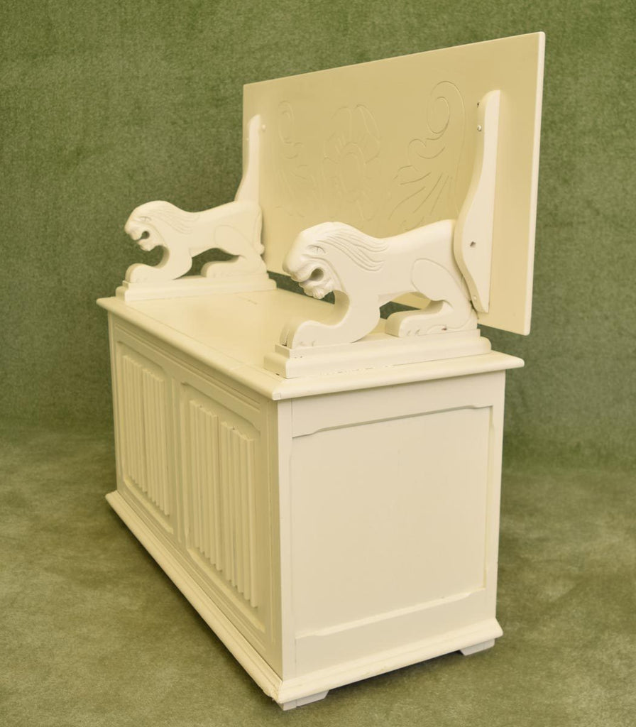 Painted Oak Monks Bench