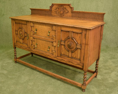 Hand Restored Vintage Oak Sideboard