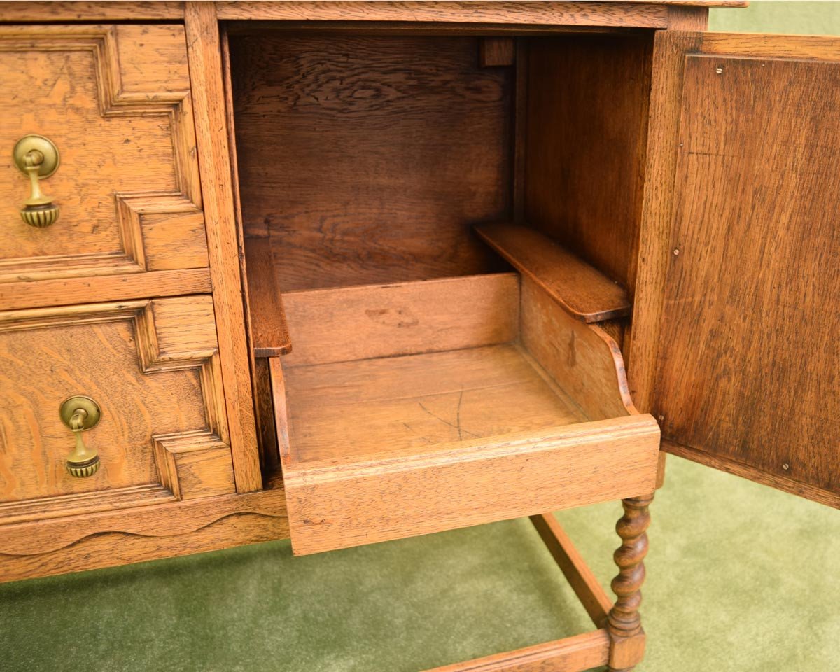 Hand Restored Vintage Oak Sideboard