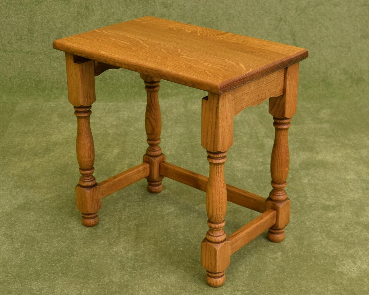 Restored Oak Nest of 3 Tables