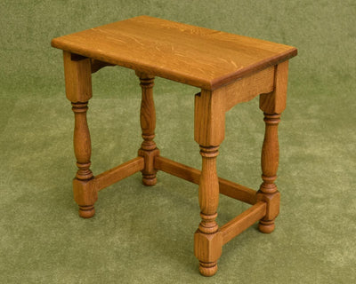 Restored Oak Nest of 3 Tables