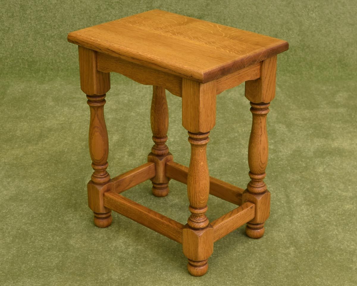 Restored Oak Nest of 3 Tables