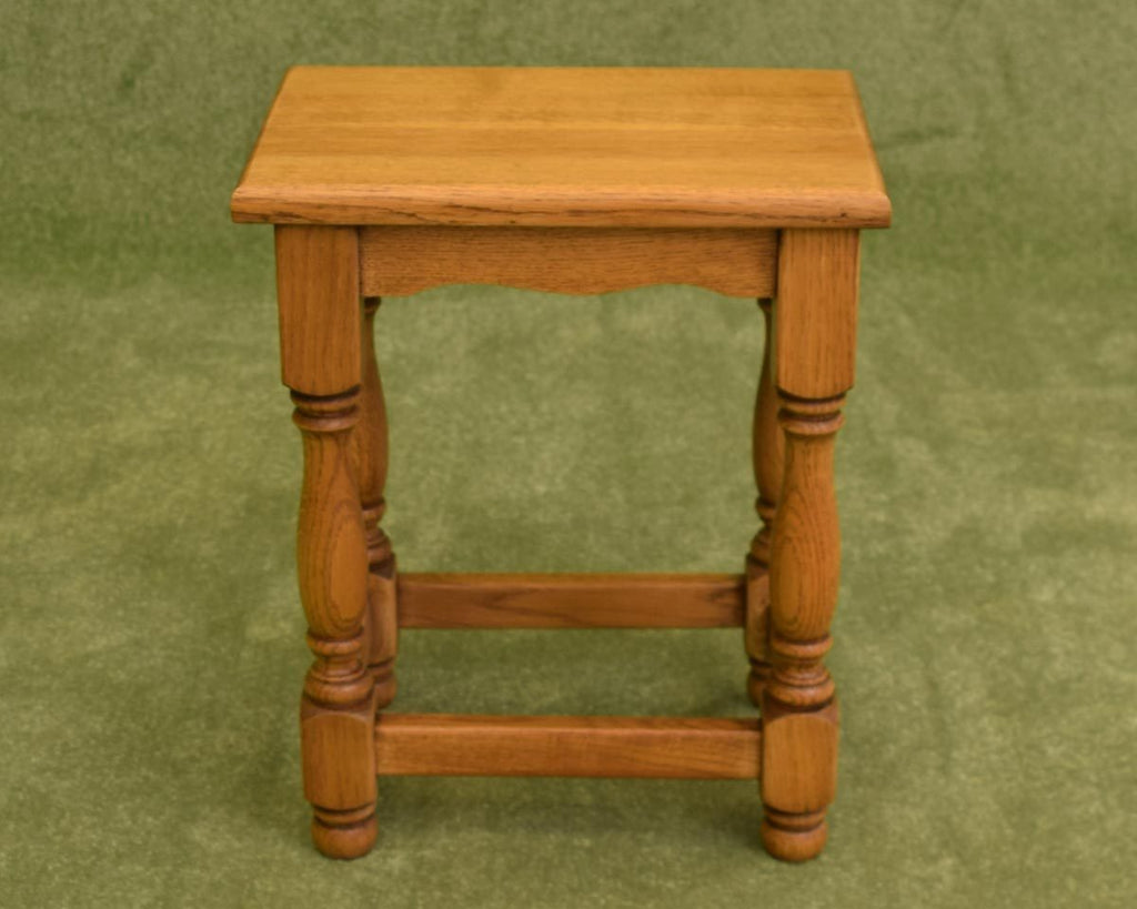 Restored Oak Nest of 3 Tables