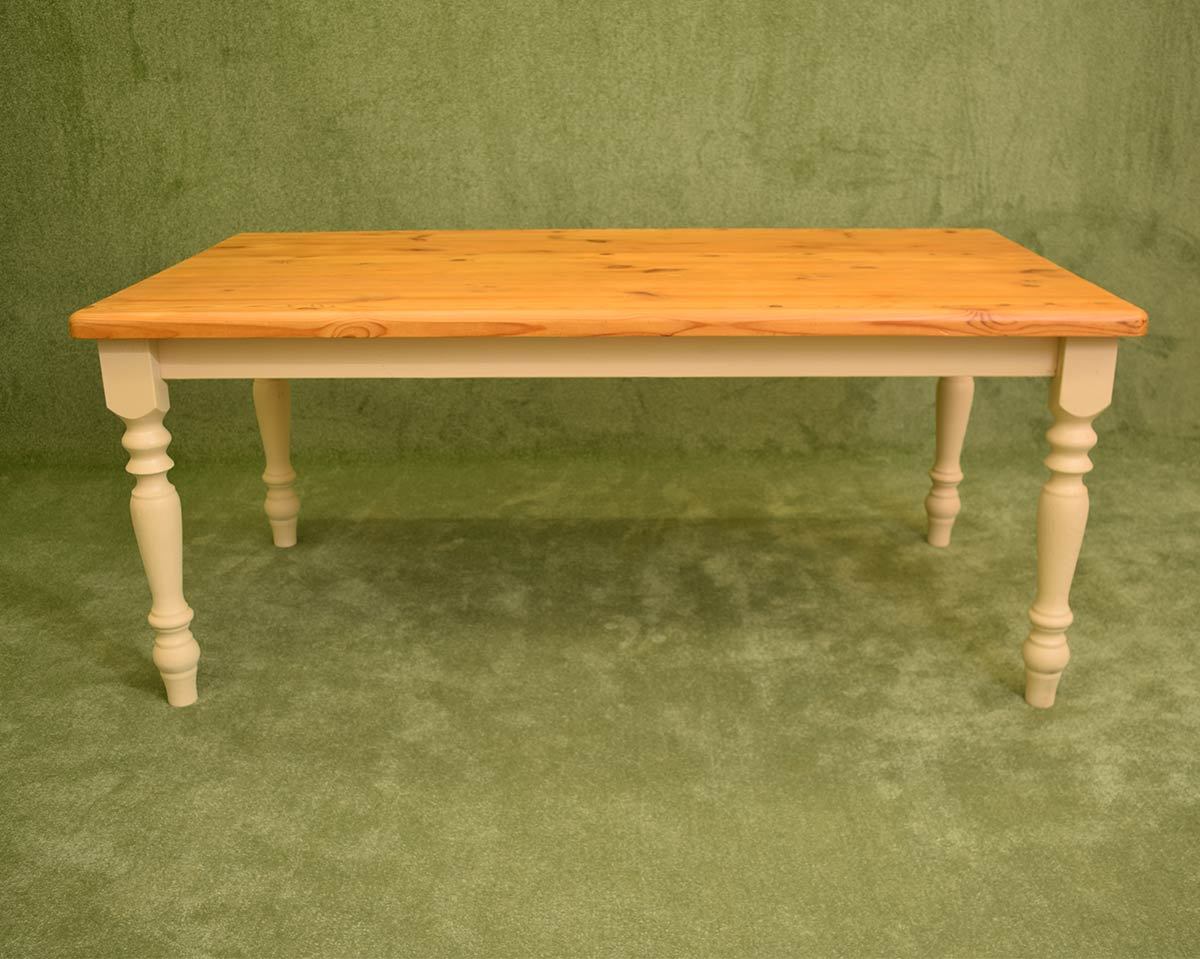 Rustic Pine Painted Table & 6 Chairs