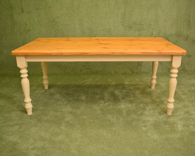 Rustic Pine Painted Table & 6 Chairs